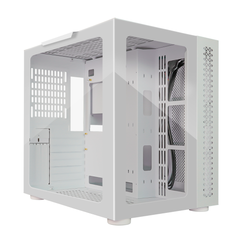 Gabinete Game Factor Csg700, Atx, 2 Usb2.0, 1 Usb3.0, Cristal Templado Frontal Y Lateral, Sin Fuente, Blanco, CSG700/ NAVIDAD