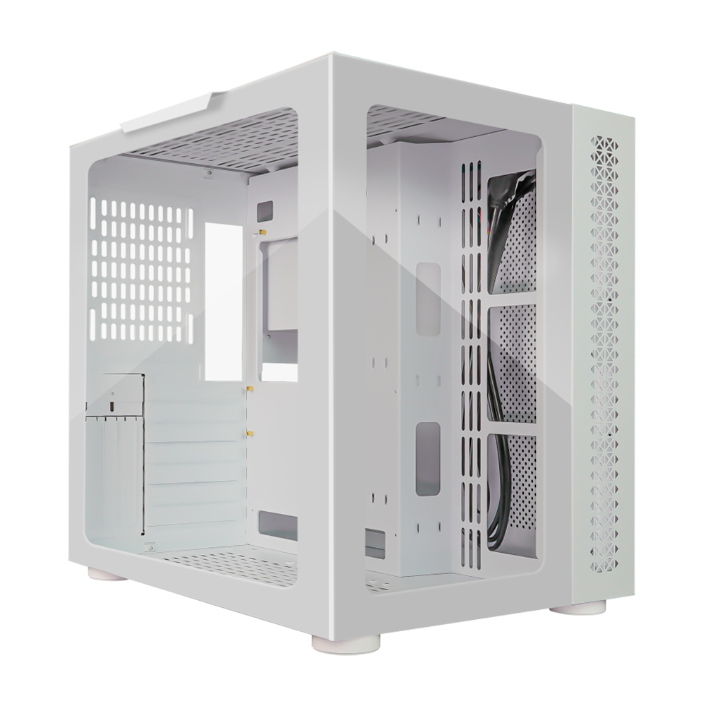 Gabinete Game Factor Csg700, Atx, 2 Usb2.0, 1 Usb3.0, Cristal Templado Frontal Y Lateral, Sin Fuente, Blanco, CSG700/ NAVIDAD