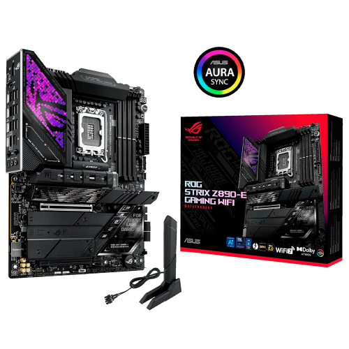 Tarjeta Madre ASUS ROG Strix Z890-E Gaming WiFi, LGA1851, ATX, Intel® Core™ Ultra Series 2 Ready, DDR5, WiFi 7, 7XM.2, Thunderbolt™ 4, AI avanzado listo para PC, ROG STRIX Z890-E GAMING WIFI