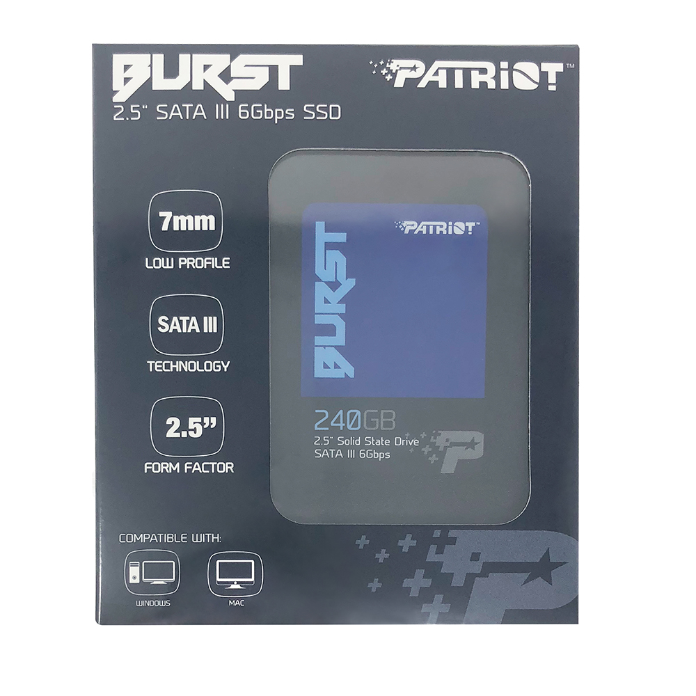 Unidad de estado solido SSD 240GB 2.5" SATA3 Patriot Memory Burst, PBU240GS25SSDR /MAX. 1 X CLIENTE - Image 3