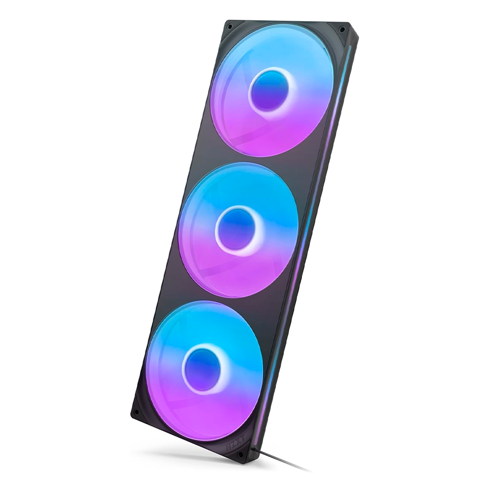 Unidad de Ventilador Monocasco NZXT F420 RGB Core, De un Solo Marco, 420mm, 3 Ventiladores RGB de 140mm, Control de Velocidad e Iluminación, Alta presión Estática y Flujo de Aire, RF-U42HF-B1/ NAVIDAD - Image 4