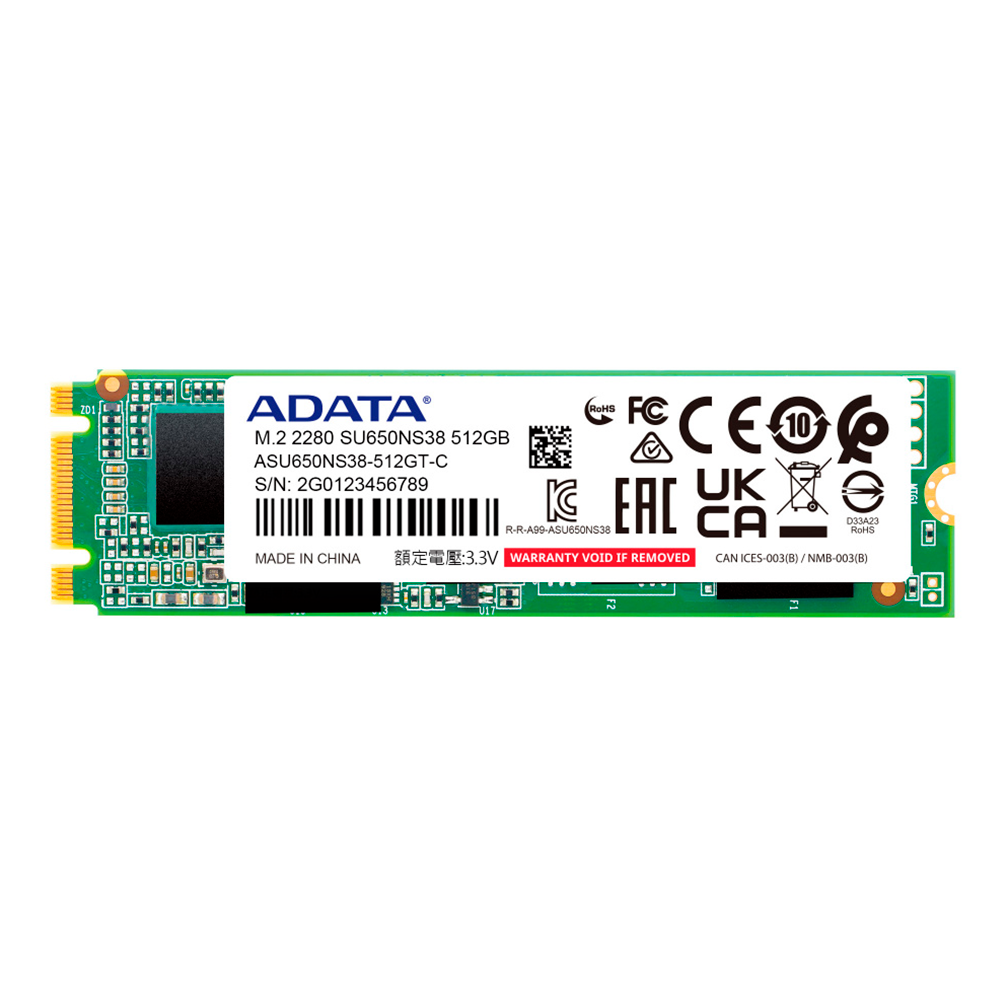 Unidad de Estado Sólido SSD Adata Ultimate SU650 3D TLC, 512GB, M.2, 510 MB/s Escritura, 550MB/s Lectura, SATA III, ASU650NS38-512GT-C /MAX. 1 X CLIENTE - Image 2