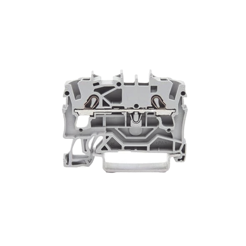 WAGO 2002-1201 Borna de paso para 2 conductores; 2,5 mm²; Apropiado para aplicaciones Ex e II; Marcaje lateral y central; para carril DIN 35 x 15 y 35 x 7,5; Push-in CAGE CLAMP®; 2,50 mm²; gris