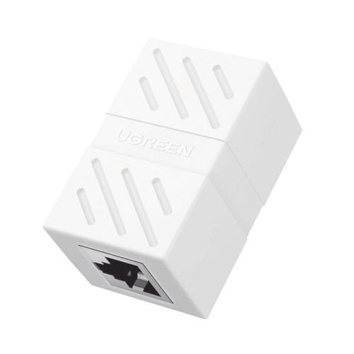 UGREEN 20311 Acoplador (Extensor de Cable Ethernet RJ45 a RJ45) | 1000Mbps | Compatibilidad con Cat7 Cat6A Cat6 Cat5e | Compatible con POE | Ignífugo | ABS | Color Blanco.