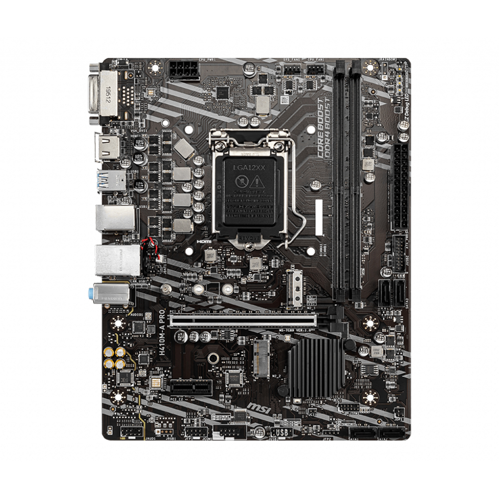 Tarjeta Madre MSI H410M-A PRO Socket LGA1200 Intel H410 Micro-ATX, DDR4, Intel Core 10th Generación - Image 2