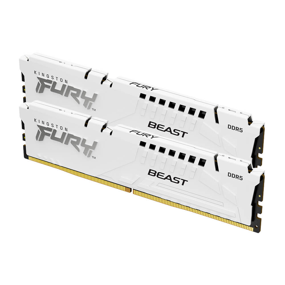 Memoria RAM Kingston Fury Beast DDR5, 5200MHz, 32GB (2 x 16GB), On-Die ECC, CL40, XMP, Blanco, KF552C40BWK2-32 /MAX. 1 X CLIENTE - Image 2