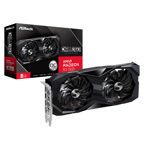 Tarjeta de Video ASRock AMD Radeon RX 7600 Challenger 8GB OC, 8GB 128-bit GDDR6, PCI Express 4.0, RX7600 CL 8G