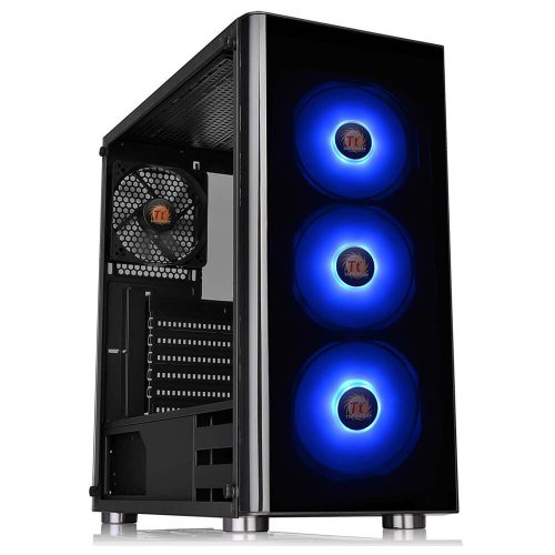 Gabinete Thermaltake V200 TG RGB Edition, Cristal Templado, ATX, USB 3.0, CA-1K8-00M1WN-01, Incluye 3 FAN 120mm RGB + 1 FAN 120mm negro // YYGH3