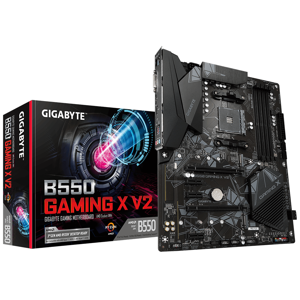 Tarjeta Madre Gigabyte B550 GAMING X V2, Socket AM4, AMD B550, ATX, DDR4, AMD Ryzen 5000
