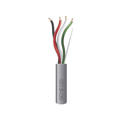 GENESIS 2122-5509/500 Bobina de 152 Metros, Cable 4 x 16 AWG, Color Gris, Aplicaciones de Control, Riser
