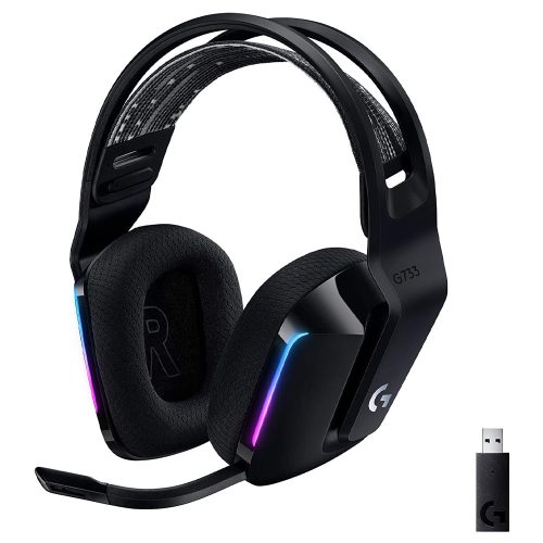 Diadema Gamer Logitech G733 Lightspeed Wireless RGB/ Microfono, RGB Lightsync/ Black - 981-000863