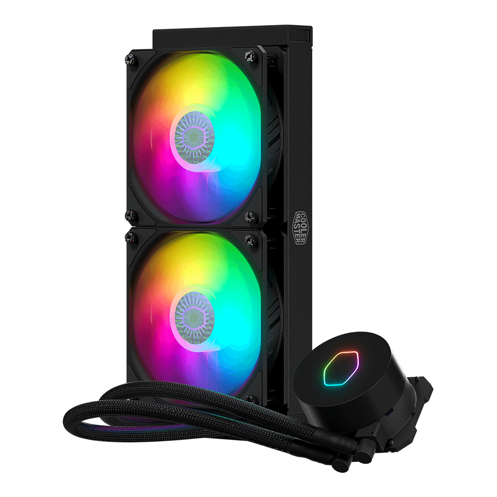 Sistema de Enfriamiento Liquido AIO Cooler Master Masterliquid ML240L Black V2 ARGB - 120mm X2 (240mm) Intel y AMD, ARGB Iluminación, MLW-D24M-A18PA-R2 - Image 2