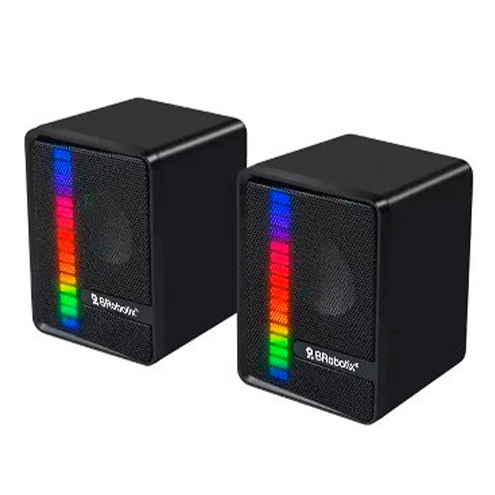 Bocinas Multimedia BRobotix RGB 963920, Alámbrico, 2.0 Canales, USB/3.5mm, Negro, 963920 - Image 2
