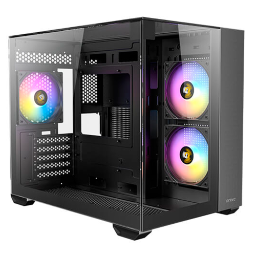 Gabinete Gamer Antec CX600M Trio ARGB, Micro-ATX/ITX, 3 Ventiladores, Cristal Templado, Negro, CX600M TRIO ARGB_B