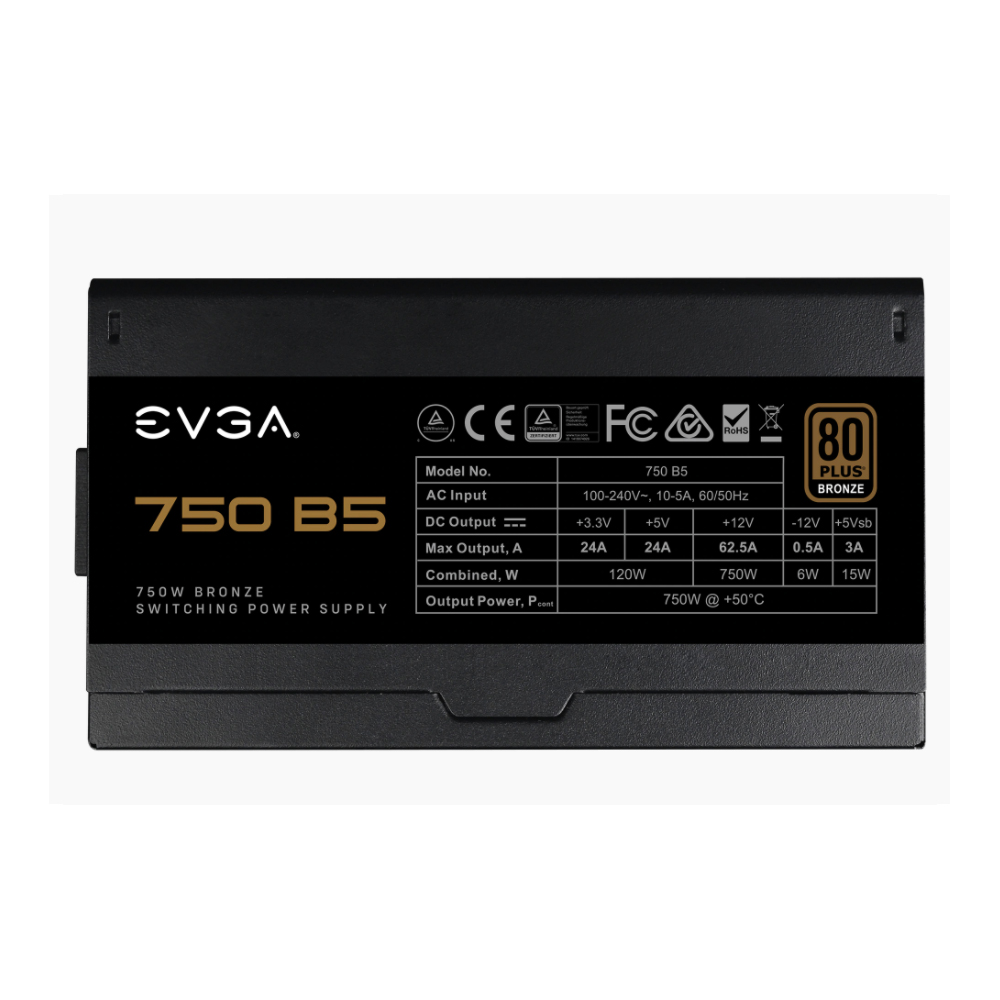 Fuente de poder 750 B5 EVGA, Certificación 80+ Bronze, Full Modular, 220-B5-0750-V1 - Image 6