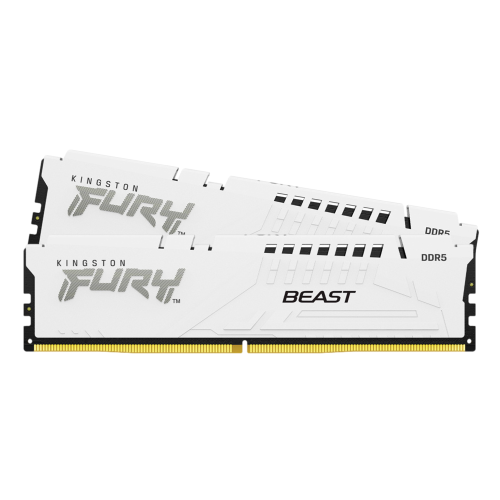Memoria RAM Kingston FURY BEAST DDR5, 5200MHz /2x32GB, CL36, XMP/EXPO, Blanco, KF552C36BWEK2-64 /MAX. 1 X CLIENTE