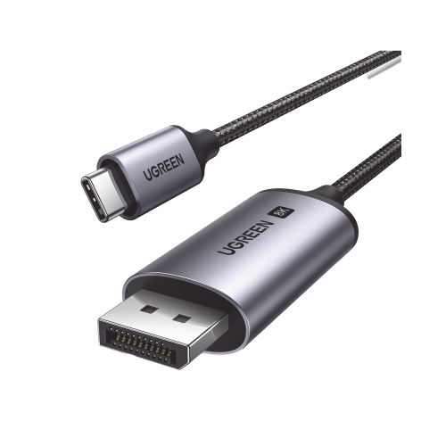 UGREEN 25839 Cable USB-C a DP 1.4 | 3 metros | Compatible con Thunderbolt 3 & 4 | 8K@60Hz | 4K@240Hz | HDR10+ | eARC | DTS | 3D | ALLM | VRR | | FreeSync G-Sync | Caja de Aluminio | Nylon Trenzado | Conector Niquelado | Blindaje Multicapa.