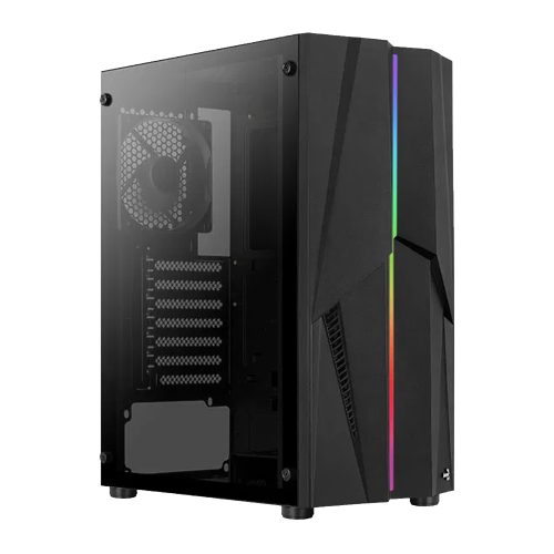 Gabinete Aerocool Mecha RGB, Negro, Cristal Templado, ATX, USB 3.0, HD Audio