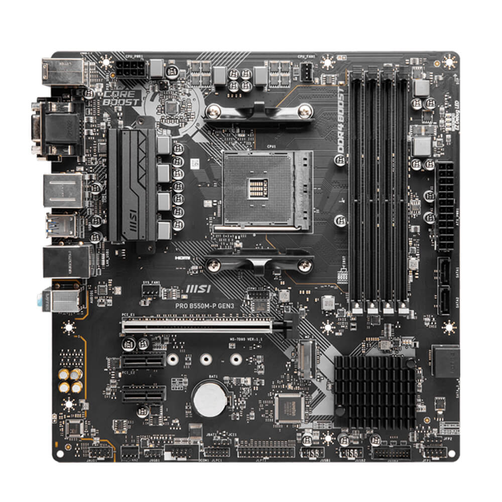 Tarjeta Madre MSI PRO B550M-P GEN3/ Micro-ATX, Socket AM4, AMD B550, HDMI, 128GB DDR4 para AMD, Ryzen 5000 Readt, PRO B550M-P GEN3 - Image 2
