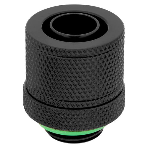 Fitting de compresión Corsair Hydro X Series XF Softline, 10/13mm (3/8”, 1/2”) DI/DE, Negro, Pack de 4 unidades, Para tubo flexible, CX-9051002-WW