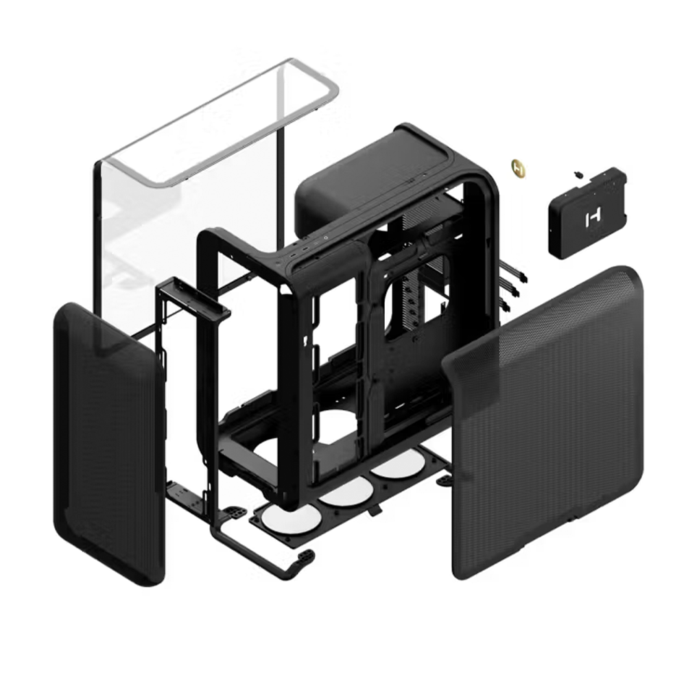 Gabinete Hyte X50, Mid Tower, ATX/EATX/Micro-ATX/Mini-ITX, 1x USB 3.2 Gen 2x2 Tipo-C, Vidrio Acústico Laminado, Pitch Black, CS-HYTE-X50G-BB - Image 7