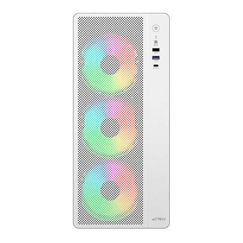 Gabinete Acteck Essen Pro X GM767 Elite, Mid Tower, ATX, 3 Ventiladores RGB de 120mm, Sin Fuente de Poder, Blanco, AC-941716 - Image 3