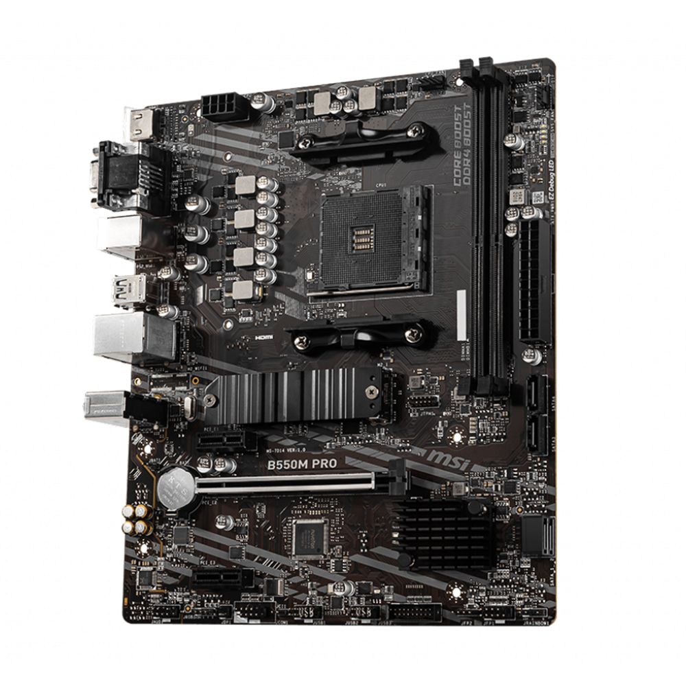 Tarjeta Madre MSI B550M PRO, AM4, AMD RYZEN 3000 SERIES, Micro-ATX - Image 3