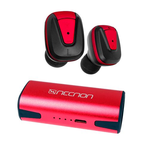 Audifonos Bluetooth con Caja de Carga Necnon NTWS COLOR