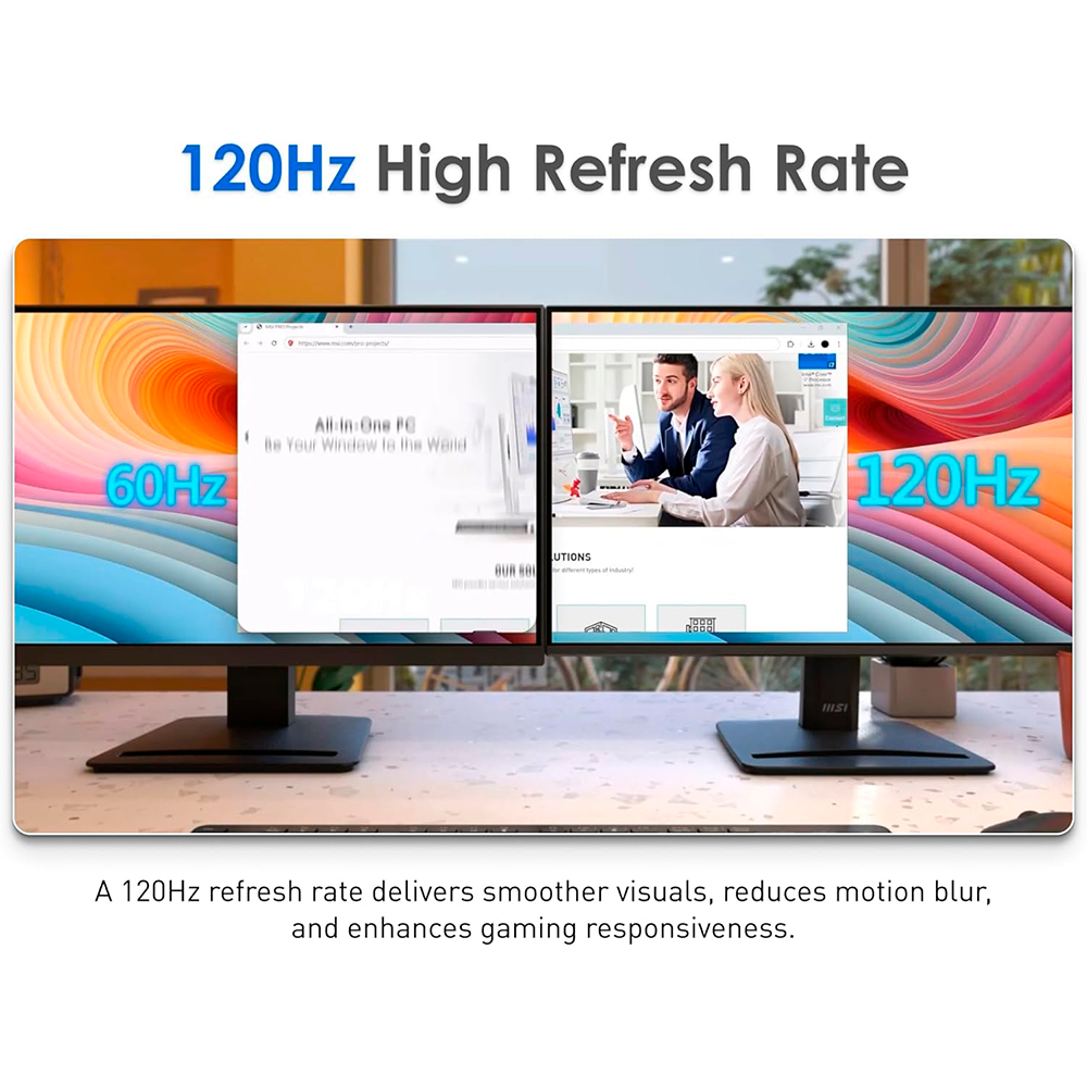 Monitor MSI PRO MP275 E2, 27”, FHD, 1920x1080, IPS, 120Hz, Sincronización Libre, HDMI, DisplayPort, Montaje VESA, PRO MP275 E2 - Image 5