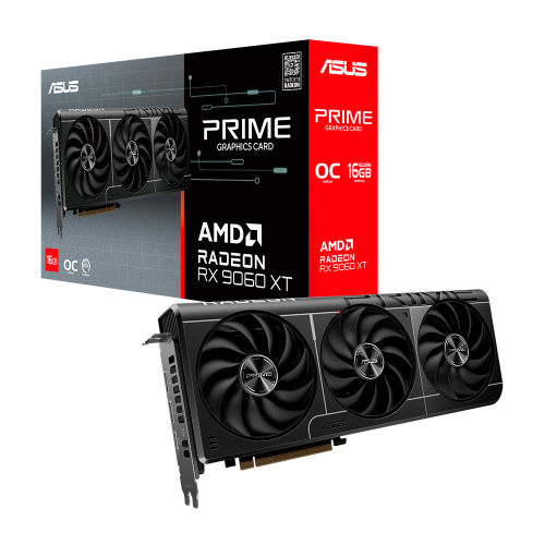 Tarjeta de Video ASUS PRIME RX 9060 XT OC Edition, 16GB GDDR6, 128-bit, DisplayPort, HDMI, RX9060XT CL 8GO