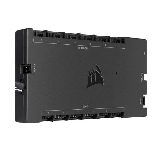 Hub Corsair icue Commander Core XT, Velocidad del ventilador digital y controlador de iluminación RGB, CL-9011112-WW