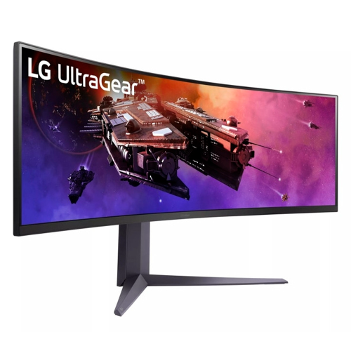 Monitor Gamer Curvo LG Ultragear Gaming, LCD, 44.5, 5120x1440, FreeSync, 200Hz, HDMI/DisplayPort, Negro, 45GR75DC-B/ NAVIDAD