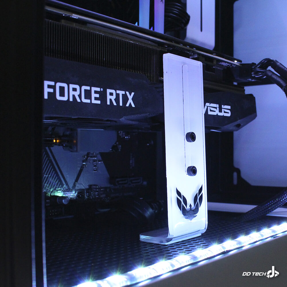 Soporte para tarjeta de video PRIDE, Compatible con cualquier gabinete y tarjeta de video, Color blanco - Image 3