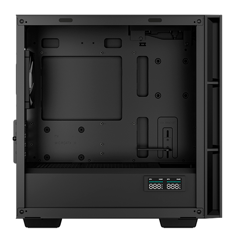 Gabinete DEEPCOOL CH360 DIGITAL, Mini-ITX/Micro-ATX, Cristal Templado, Pantalla Digital de Doble Estado en Tiempo Real, 3 Ventiladores Instalados, Negro, R-CH360-BKAPE3D-G-1 - Image 5