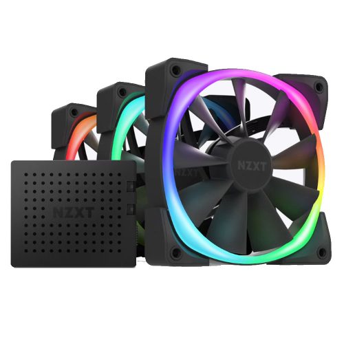Kit de Ventiladores para Gabinete NZXT AER 2 120mm, RGB, HF-2812C-TB