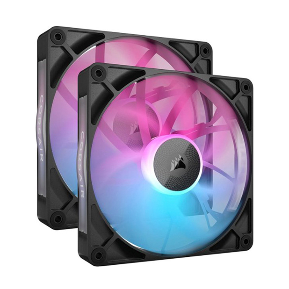 Ventilador Corsair iCUE LINK RX140 RGB, 140mm, 300 RPM-1700RPM, Negro, 2 Piezas, CO-9051020-WW