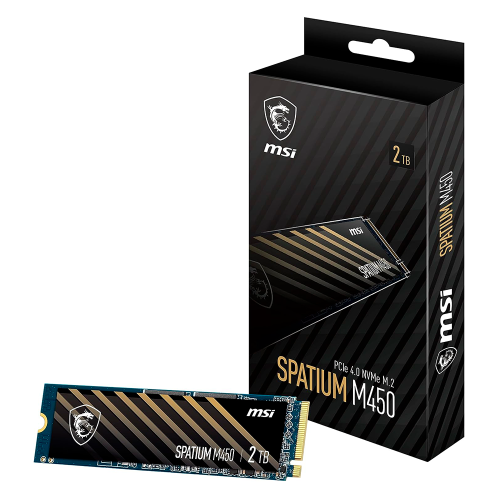 Unidad de Estado Sólido MSI SPATIUM M450 PCIe 4.0 NVMe M.2 2TB, PCIe Gen4 NVMe, PCIe 4.0, SPATIUM M450 /MAX. 1 X CLIENTE