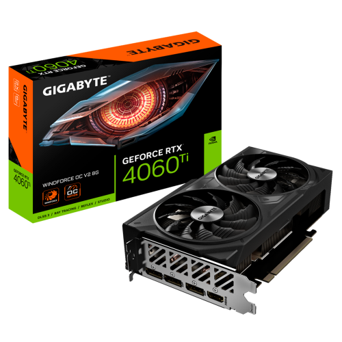 Tarjeta de Video GIGABYTE NVIDIA GeForce RTX 4060 TI WINDFORCE OC V2, 8GB 128-bit GDDR6, PCI Express 4.0, GV-N406TWF2 OCV2-8GD