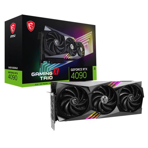 Tarjeta de Video Nvidia GeForce MSI RTX 4090 GAMING X TRIO, 24GB, GDDR6X, 912-V510-006, 2 AÑOS DE GARANTIA NACIONAL