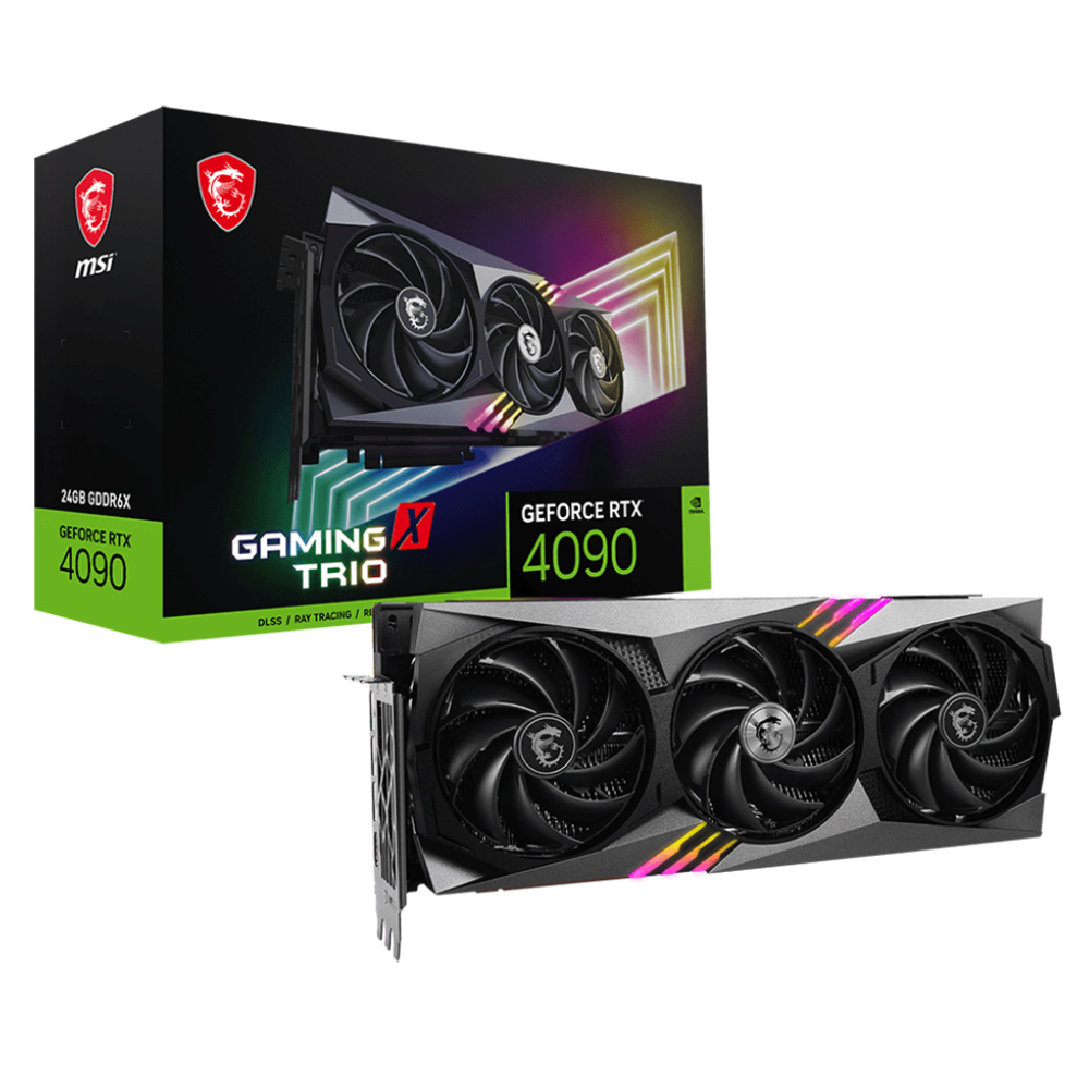 Tarjeta de Video Nvidia GeForce MSI RTX 4090 GAMING X TRIO, 24GB, GDDR6X, 912-V510-006, 2 AÑOS DE GARANTIA NACIONAL