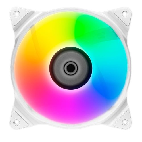 Ventilador Munfrost Solar Wind White, 120mm, ARGB, Compatible con Aura Sync etc., ARGB 5v 3pin, 3 pin - molex, anti-vibraciones