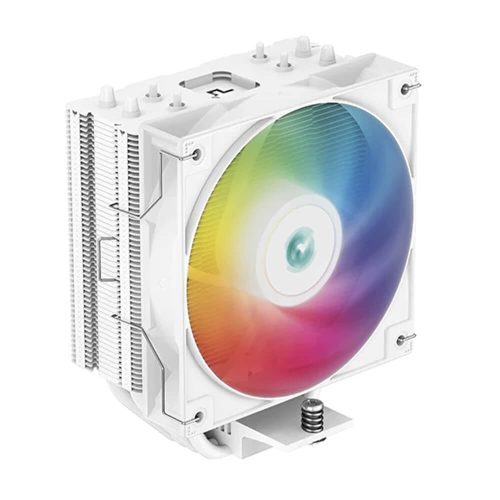 Disipador CPU DeepCool AG400 WH ARGB, 120mm, 500-2000RPM, Blanco, R-AG400-WHANMC-G-2