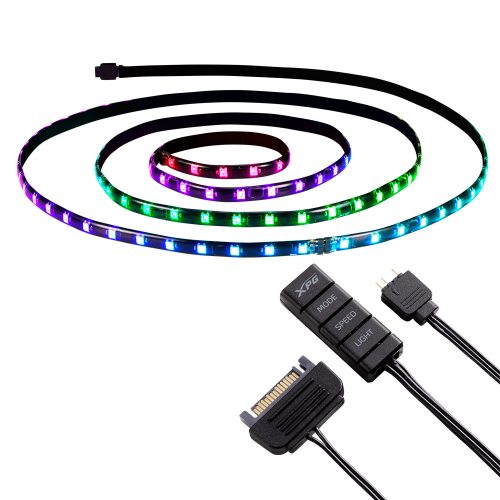 Tira LED XPG PRIME ARGB, 60cm, 5v 3 Pin, ARGBSTRIP-BKCWW