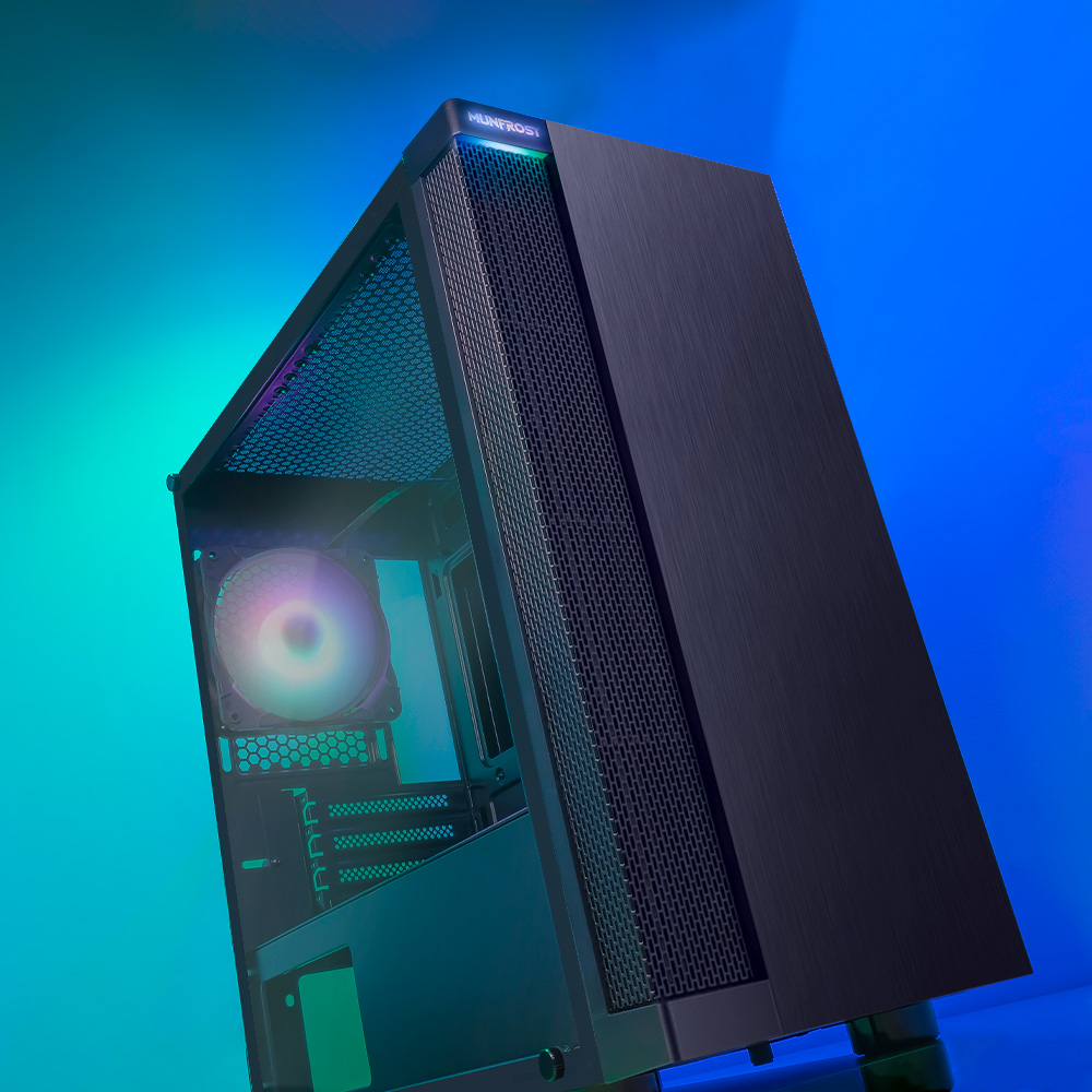 Gabinete Munfrost BAMBU Black, Cristal templado, ARGB Sync, Controlador de ventiladores, Micro ATX - Mini ITX, 1 Ventilador ARGB incluido, OFFMUNFROST - Image 11