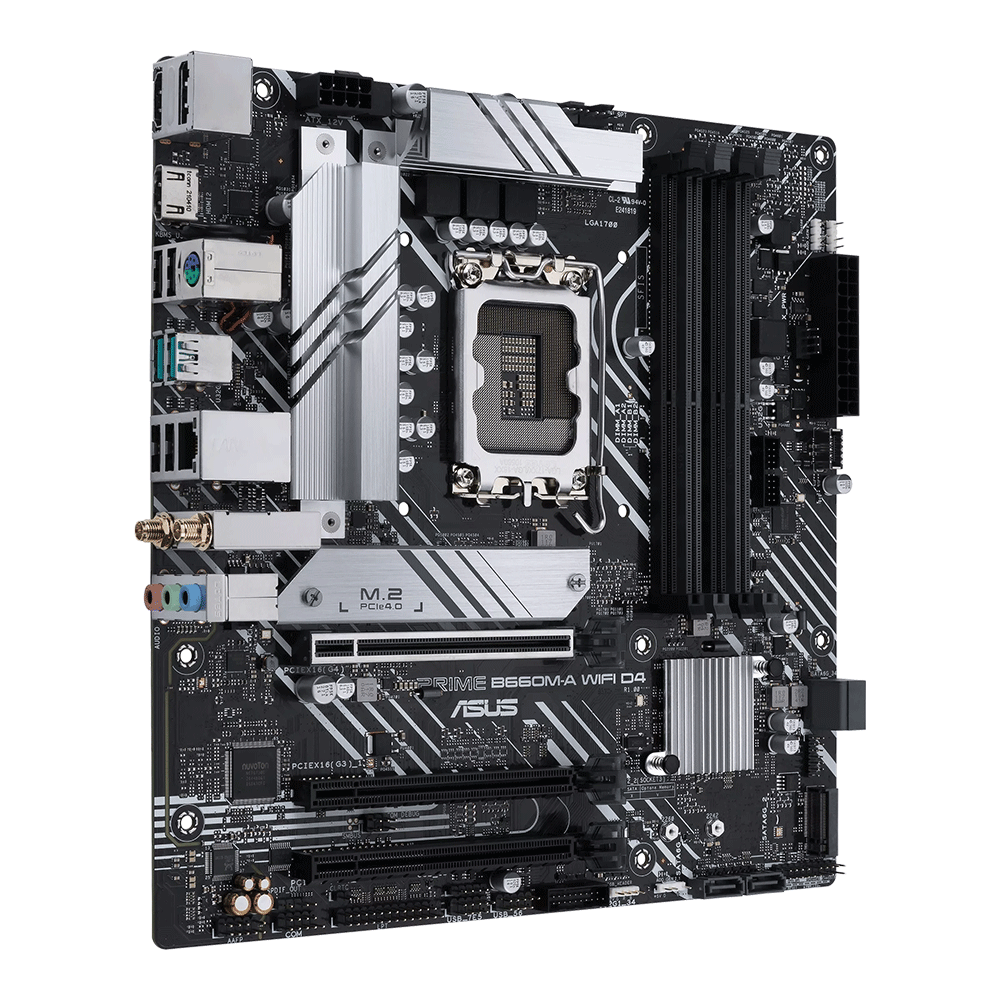 Tarjeta Madre ASUS PRIME B660M-A WIFI D4, Socket LGA1700 Intel B660 Micro ATX, DDR4, Intel Core 12th Generación - Image 2