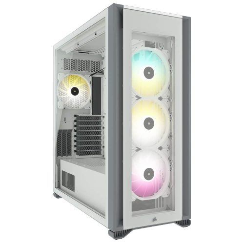 Gabinete Corsair iCUE 7000X RGB, Cristal Templado, Full Tower, ATX, Micro ATX, Mini-ITX, USB 3.0, Sin Fuente, Blanco, CC-9011227-WW /