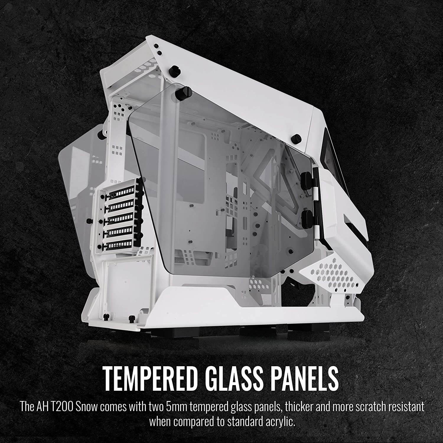 Gabinete Thermaltake AH T200, Micro Towe, Micro-ATX/Mini-ITX, Cristal Templado, USB 3.0/3.1, Sin Fuente, Blanco, CA-1R4-00S6WN-00 / - Image 4