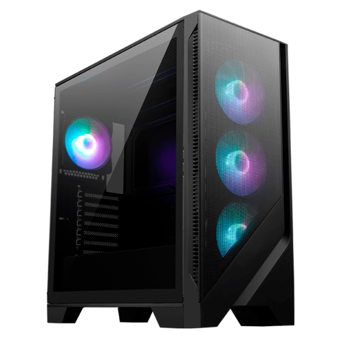 Gabinete MSI MAG FORGE 321R AIRFLOW, RGB, Midi-Tower, ATX/Micro-ATX/ITX, USB 3.2, 4 Ventiladores ARGB Instalados, Negro, MAG FORGE 321R AIRFLOW