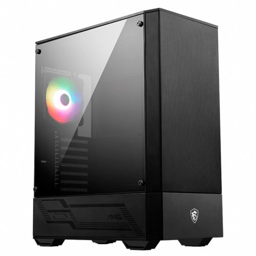 Gabinete MSI MAG FORGE 111R, Cristal Templado, Black, USB 3.0, ATX
