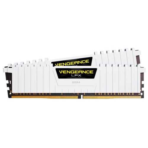 Memoria RAM DDR4 16GB 2666MHz Corsair Vengeance LPX 2x8GB, White, CMK16GX4M2A2666C16W /MAX. 1 X CLIENTE